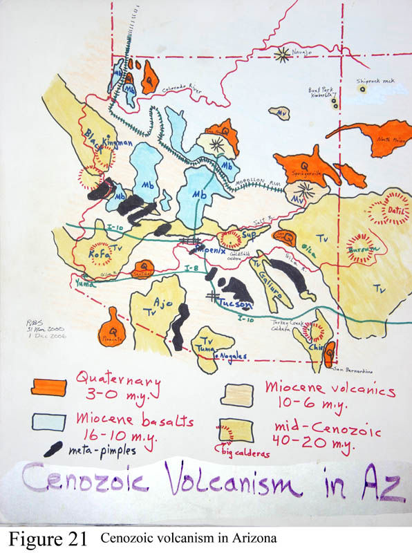 Cenozoic volcanism in Arizona