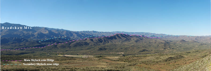 Shylock Zone and Bradshaw mts