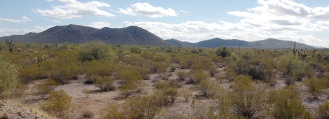 John the Baptist hills seen from Papago Boundary reservoir