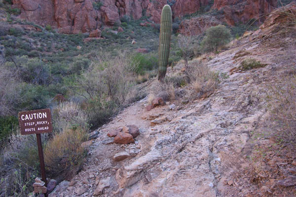 Arch Canyon caution sign