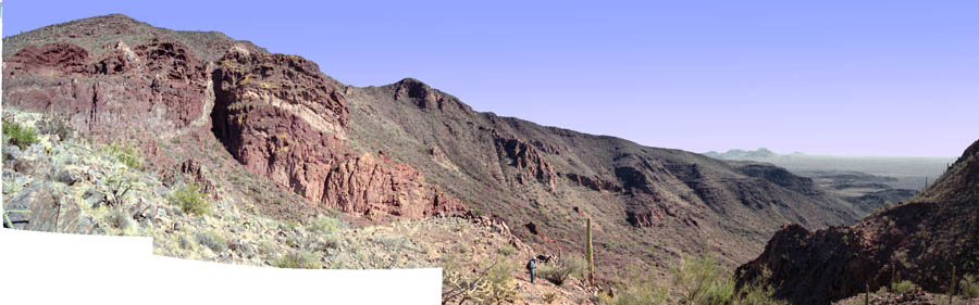 Batamote Crater panorama looking South