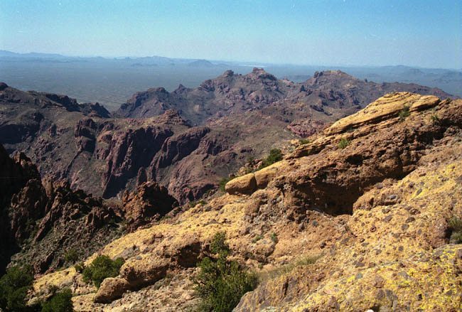 Mount Ajo view to the North Ajo tailings ponds far in the distance