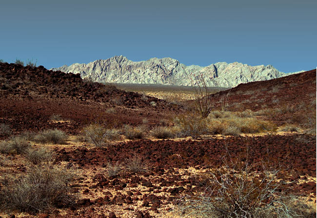 Sierra Pinta from Pinacate lava flows