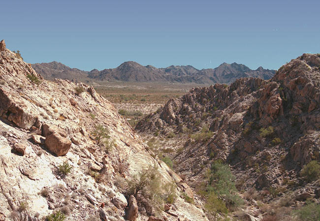 Tule Tank view of Tule Mountains to the South